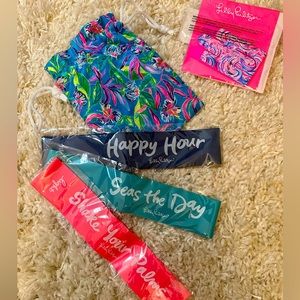 Lilly Pulitzer Resistance Workout bands or Phone Card Case